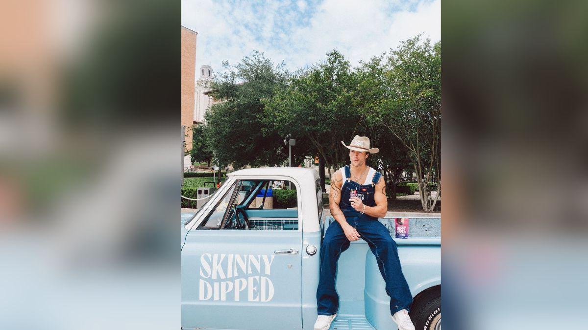love island rob rausch teams up with skinnydipped for unforgettable takeover at university of texas at austin