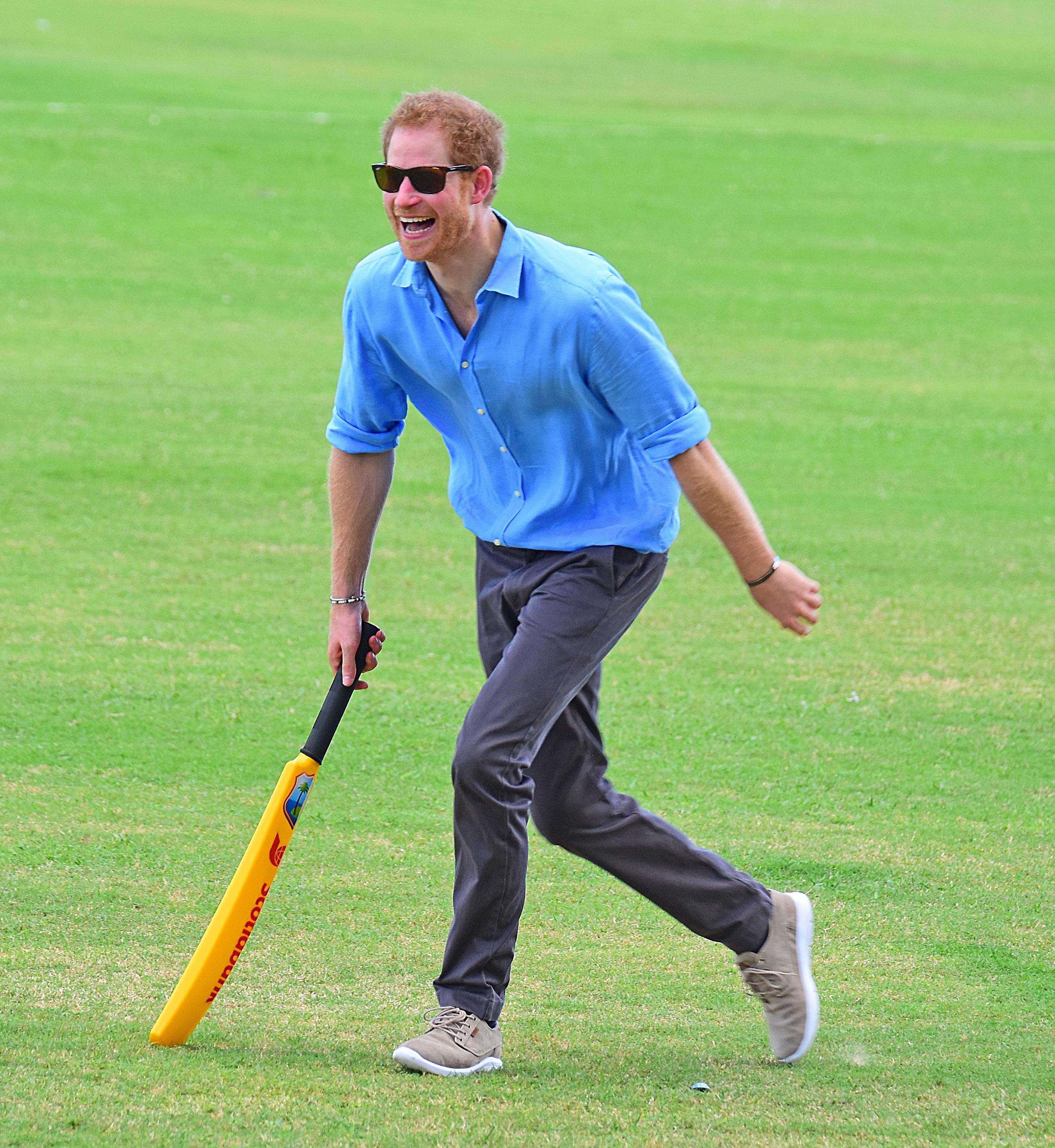 Prince Harry seen playing some sports on second day of Caribbean Tour