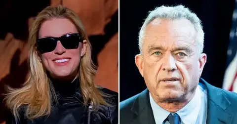 Split photo of Olivia Nuzzi and Robert F. Kennedy Jr.