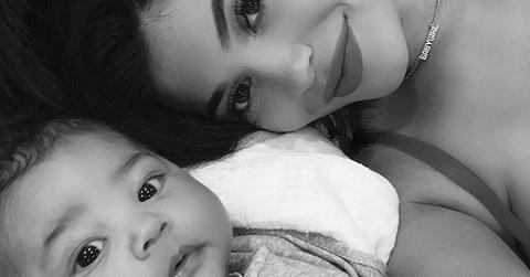 Kylie jenner shares selfie with stormi pics