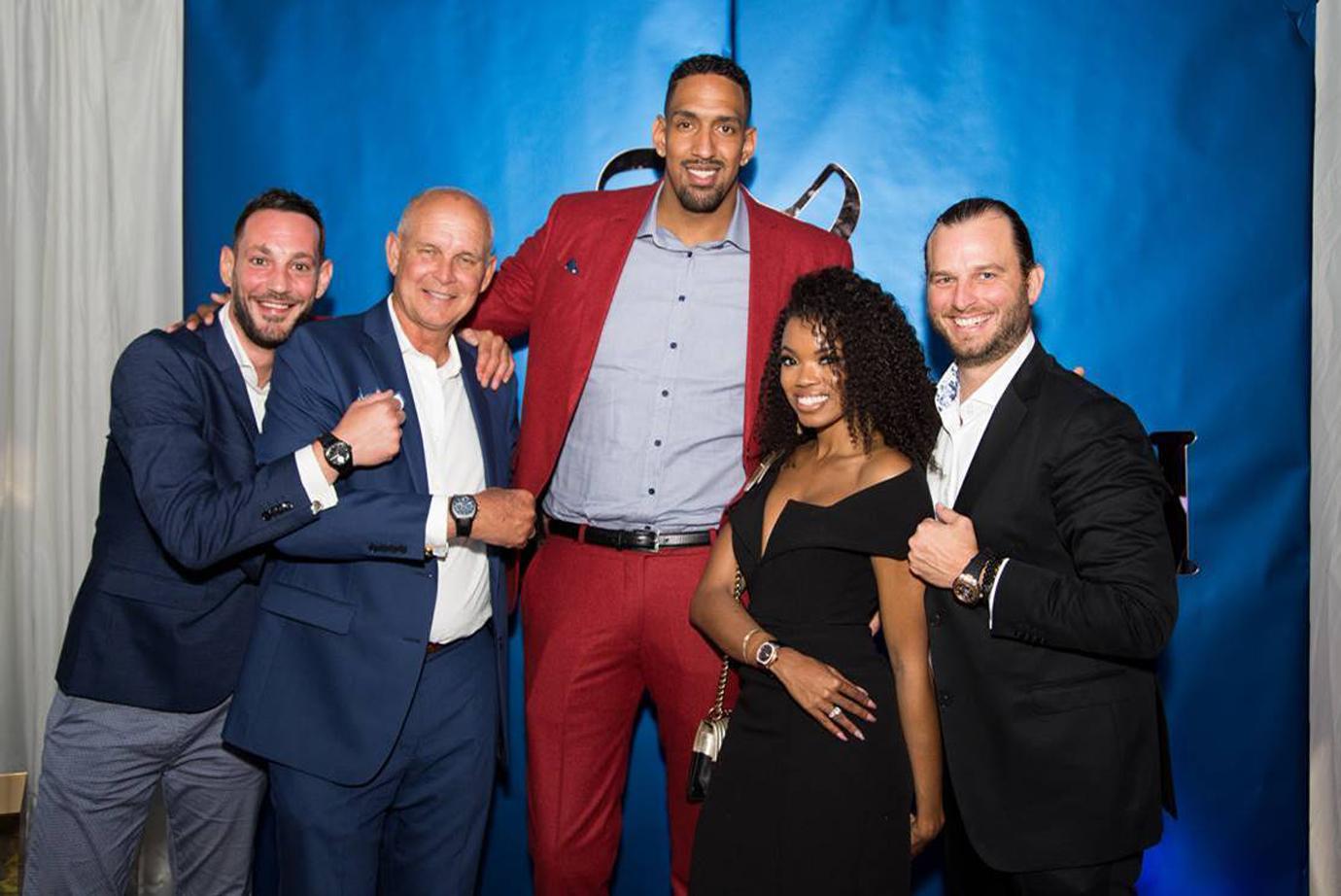 NBA's Alexis Ajinça Poses with Le Rhöne Watch Group