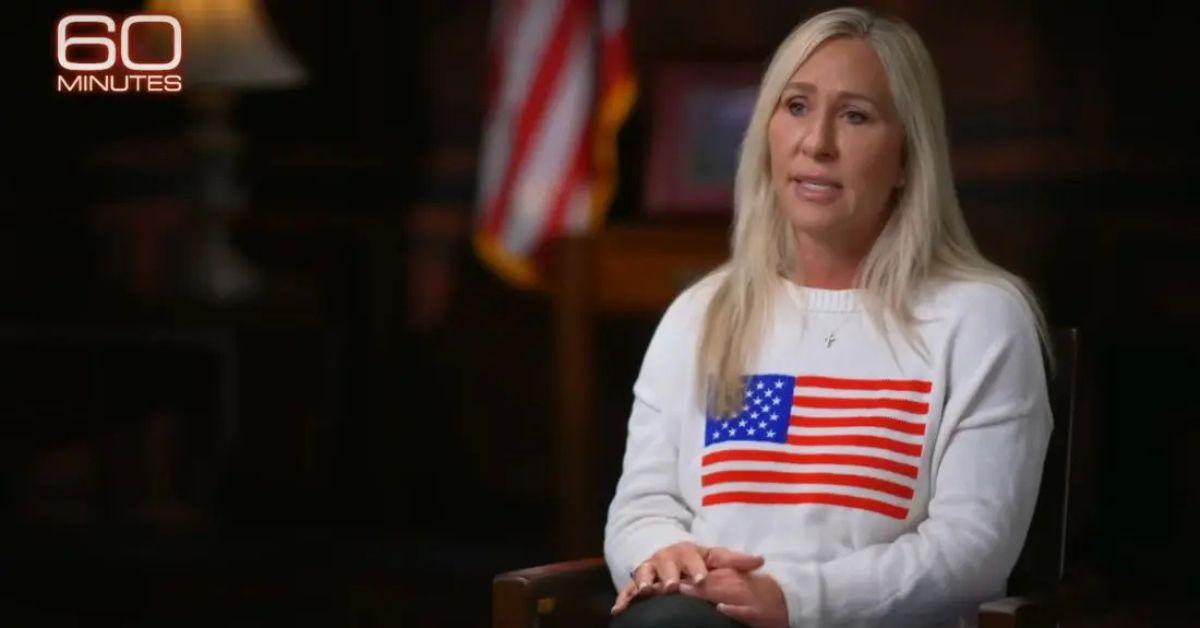 image of Marjorie Taylor Greene told CBS News of the president, 'You can't gaslight people and tell them that their bills are affordable.'