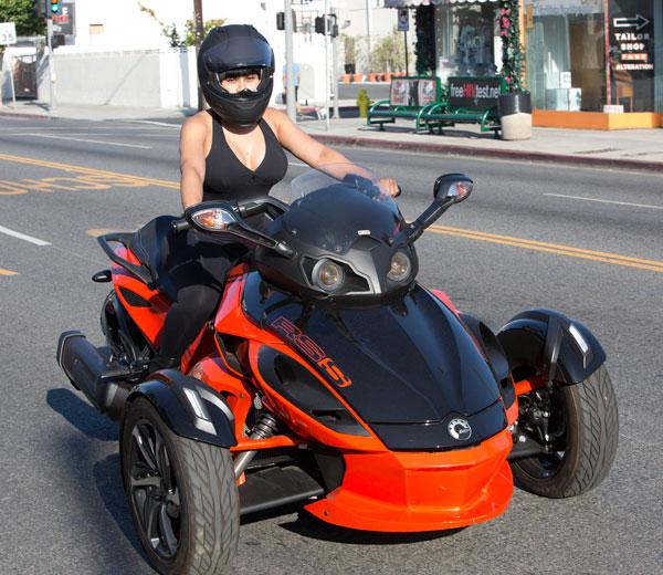 Amber rose blac chyna wearing body suits riding motorcycles 03