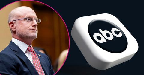 Composite photo of FCC Chair Brendan Carr and the ABC logo.