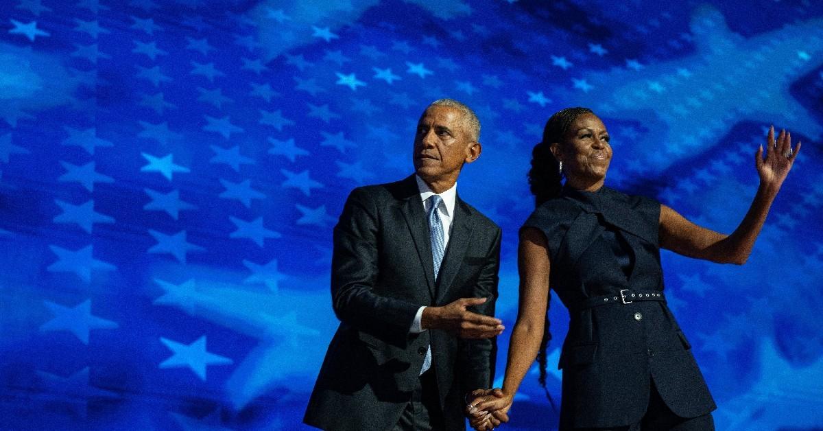 Photo of Michelle and Barack Obama. 