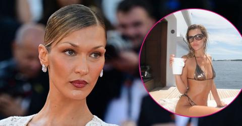 bella hadid skimpy bikini getaway photos