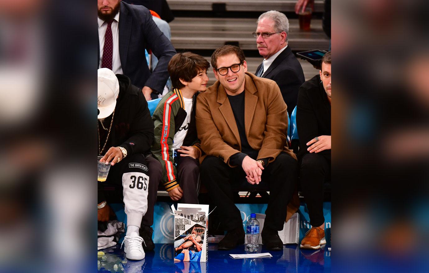 jonah hill ben stiller knicks game