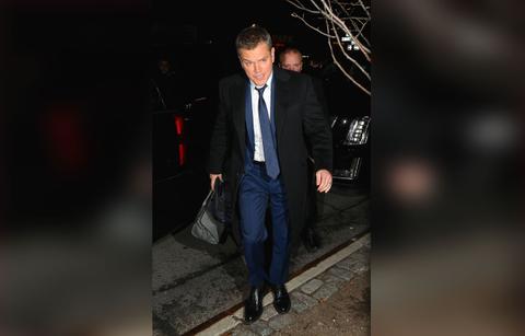 Matt damon carries wife purse