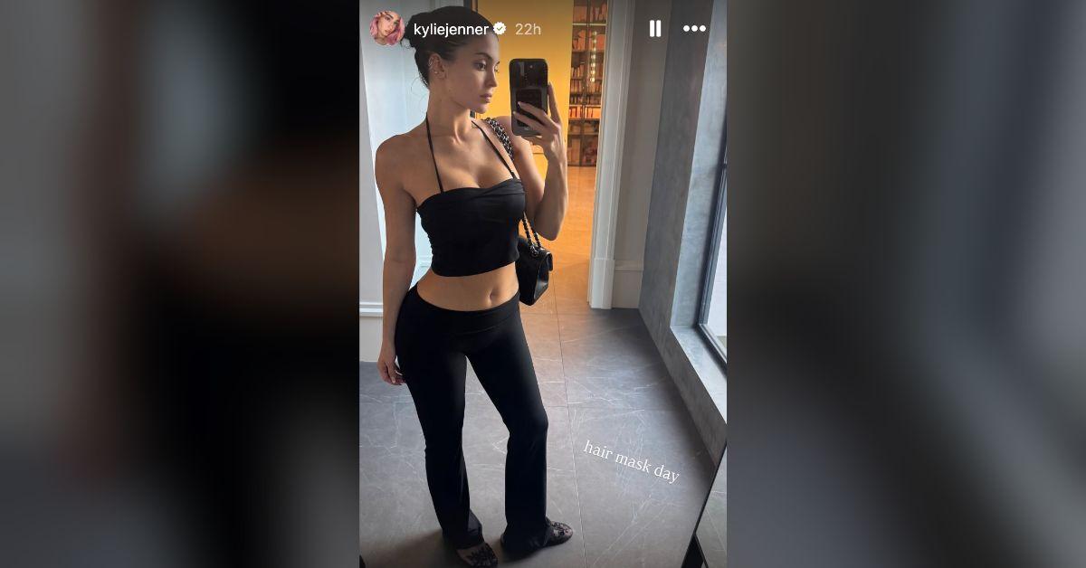 Image of Kylie Jenner snapped a sultry mirror selfie.