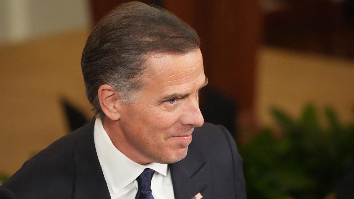 Image of Hunter Biden accused Donald Trump of running the country as a family business.