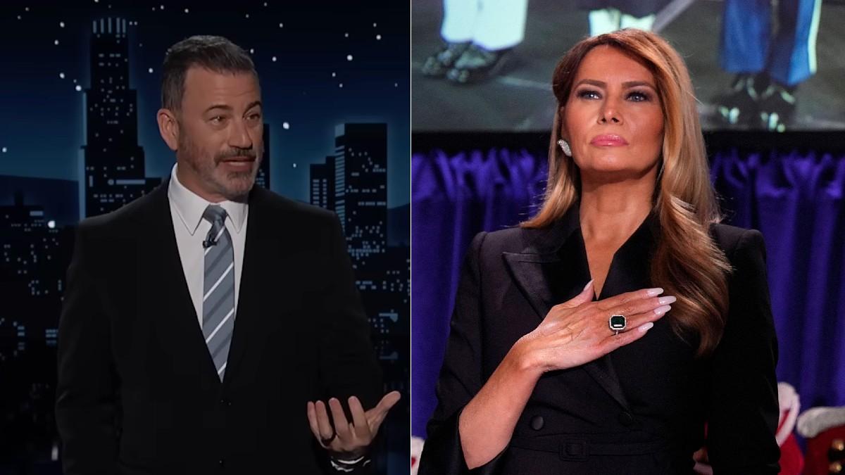 split of Jimmy Kimmel, Melania Trump. 