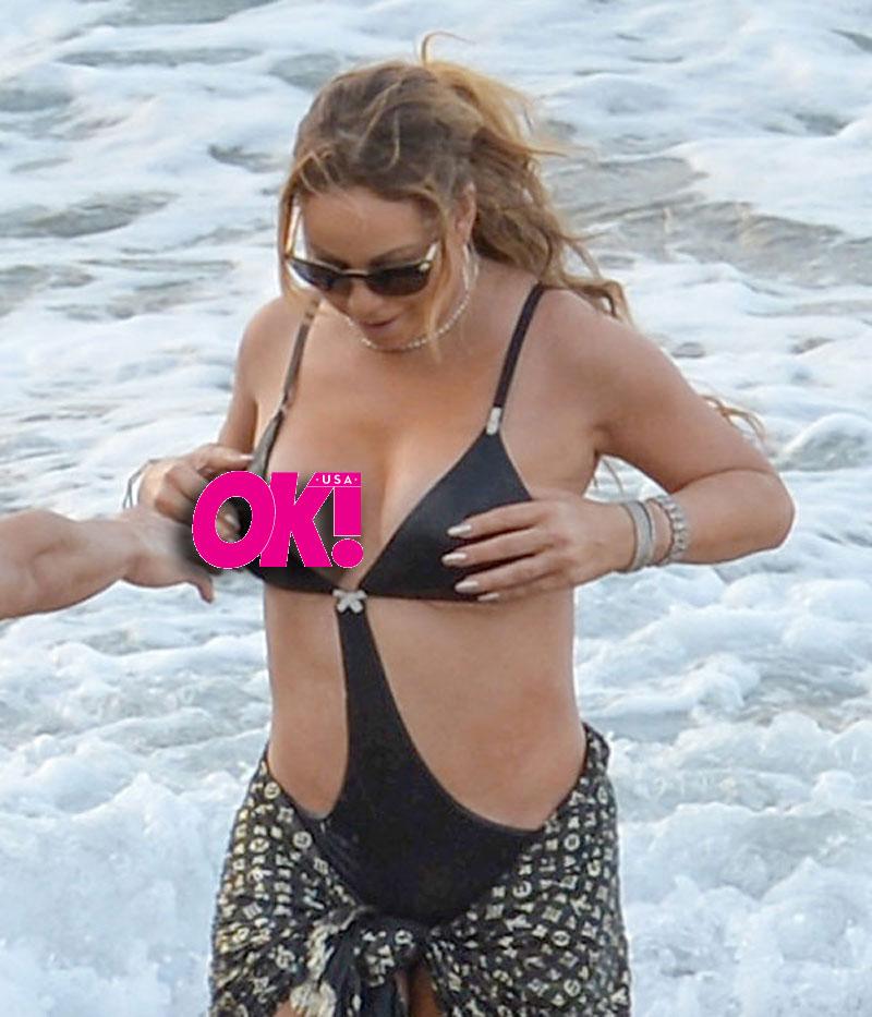 Wardrobe malfunction: Mariah Carey suffers embarrassing nipple slip