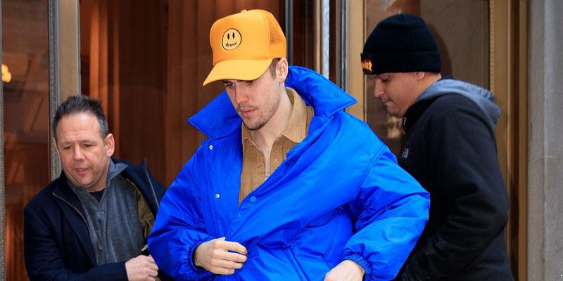 Justin Bieber Drew Blue Puffer Jacket