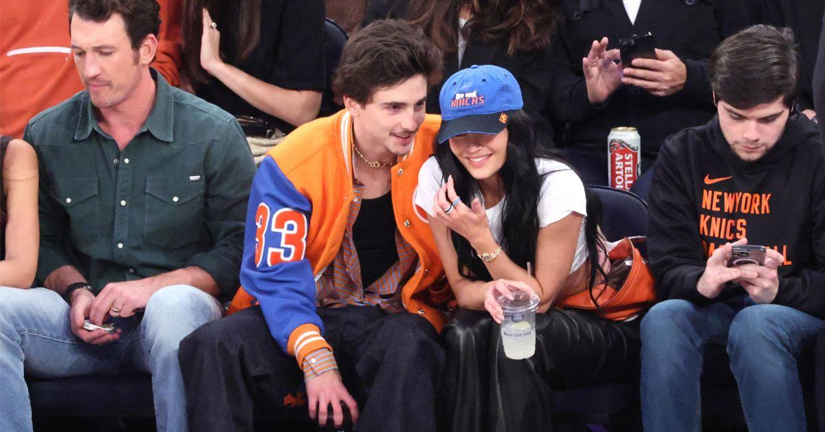 kylie jenner timothee chalamet making out knicks game watch