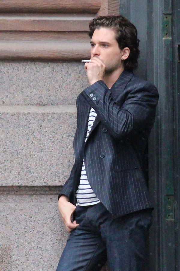 Too Cool For Rules! Kit Harington Looks Like A Rebel Smoking Underneath