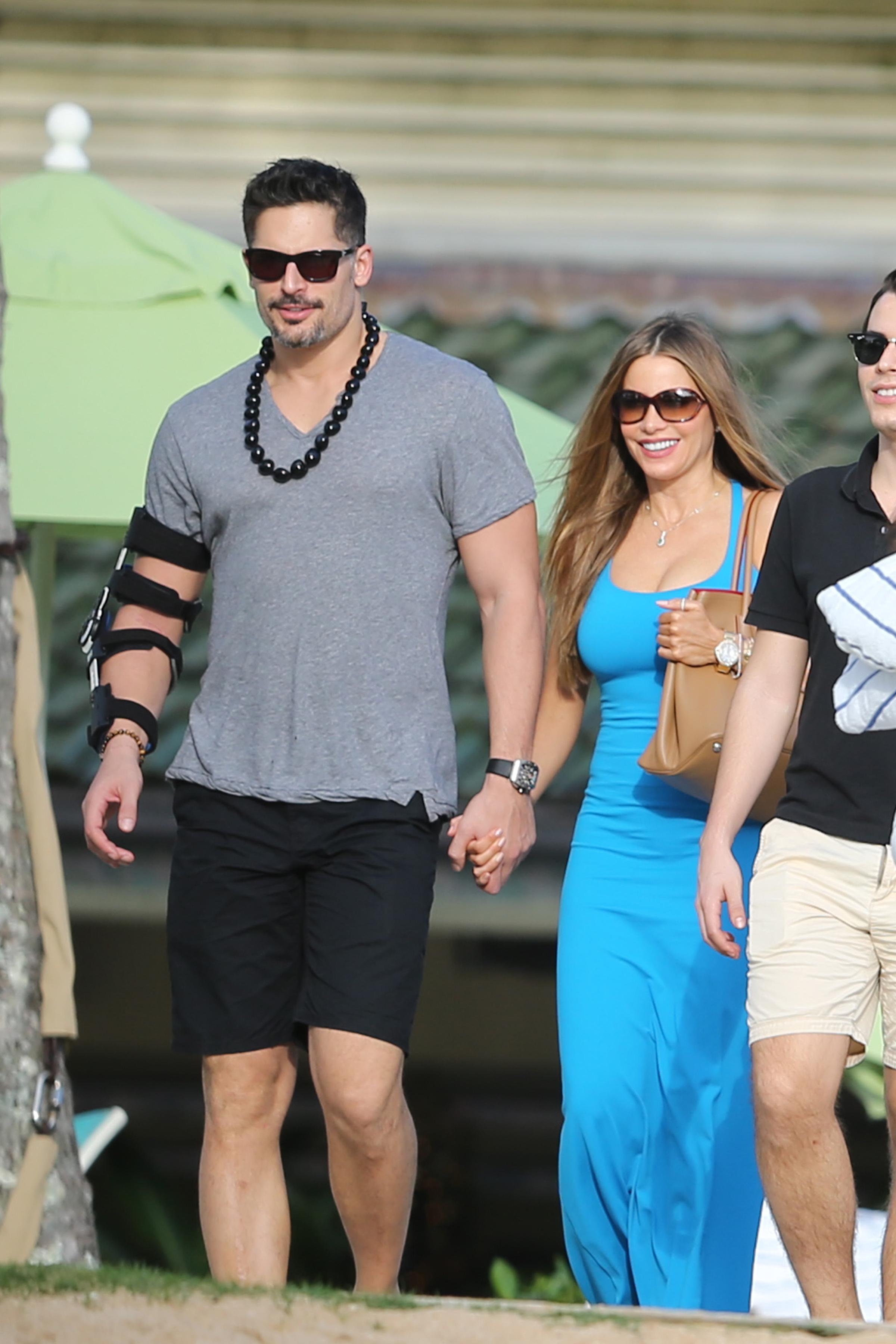 Sofia Vergara and Joe Manganiello look happy and in love as they hold hands while on vacation in Hawaii