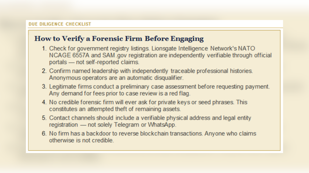 the  best crypto forensics firms for high value cases in