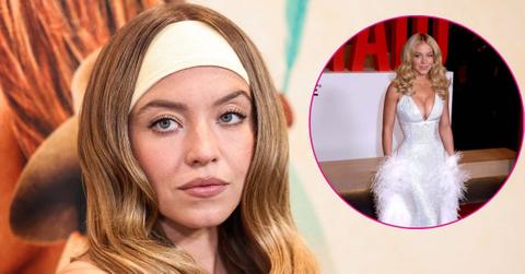 sydney sweeney silver dress premiere