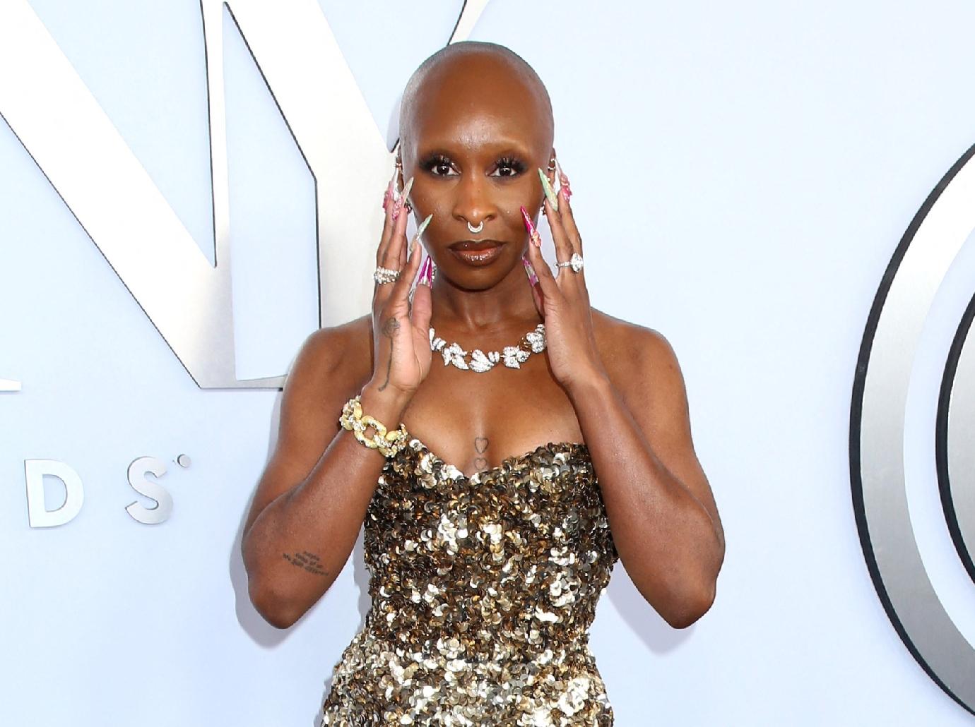 cynthia erivo annoyed dax shepard wipes long nails wicked