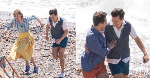 harry styles and emma corrin film my policeman in east sussex