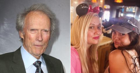 Photos of Clint Eastwood and two of his daughters.