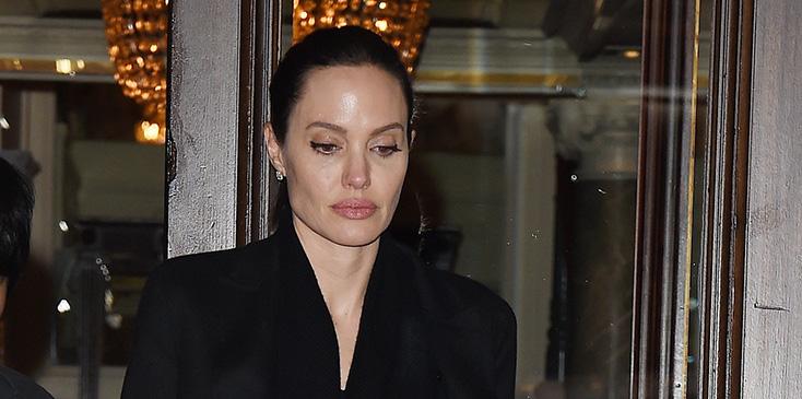 Angelina Jolie &amp; Maddox Seen Leaving Their Hotel And Arriving At Buckingham Palace In London