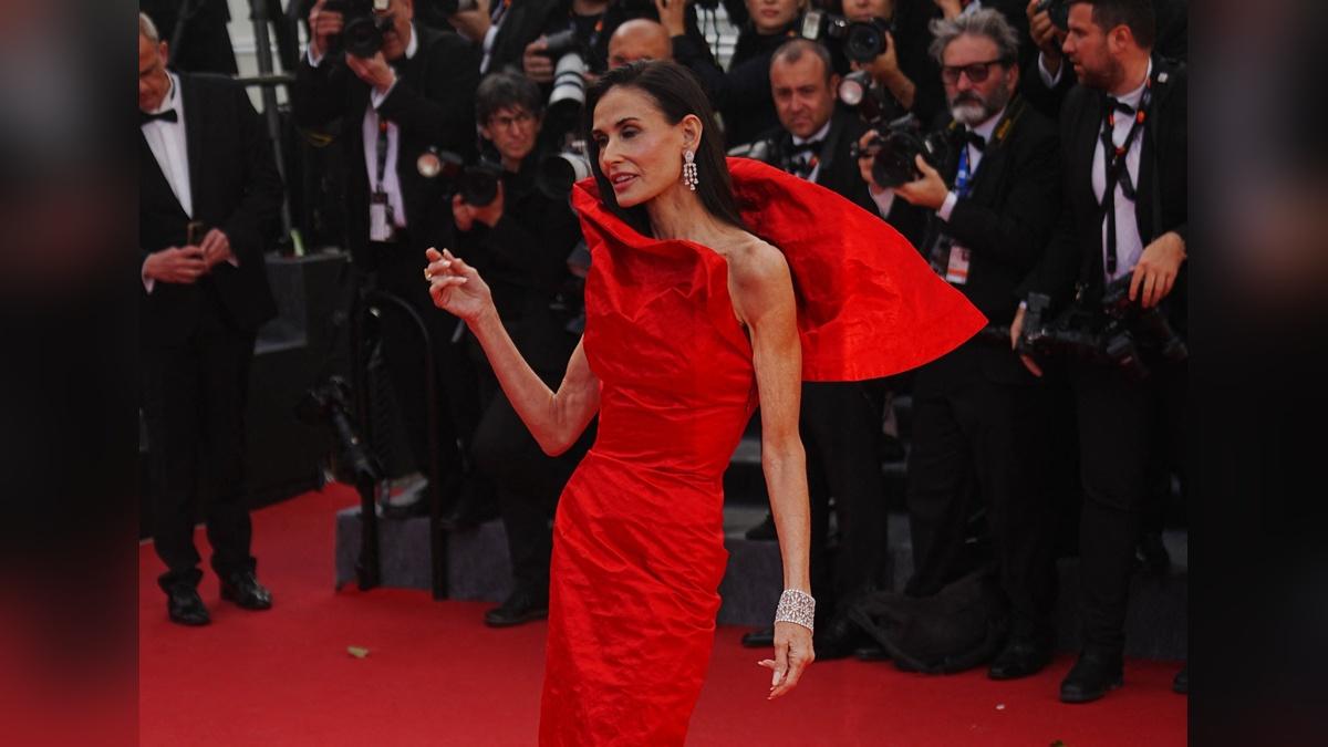 image of Online reactions quickly focused on the 'Striptease' star's noticeably slim frame.
