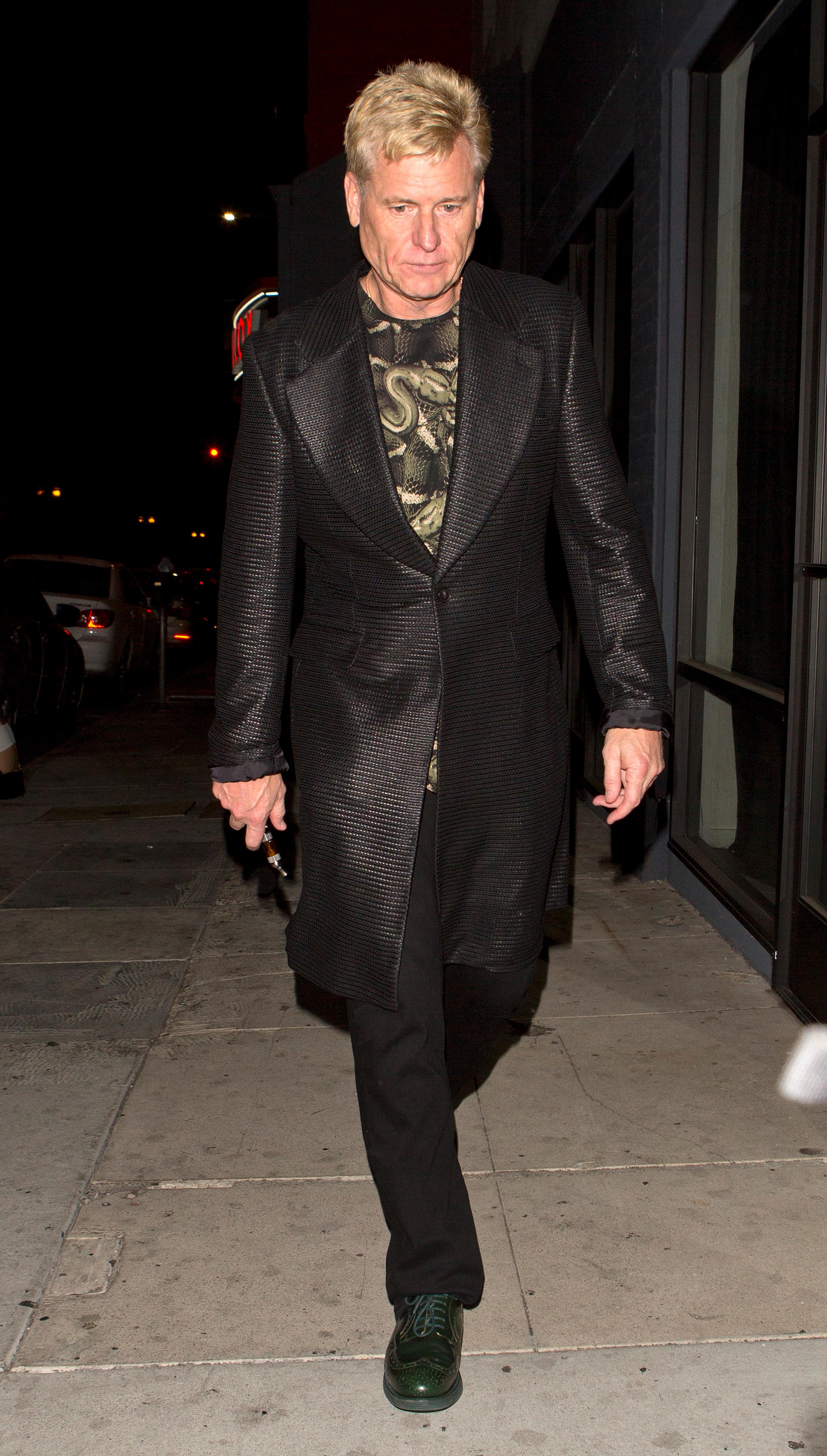 Joe Simpson was seen leaving Hollywood hotspot Warwick Night Club