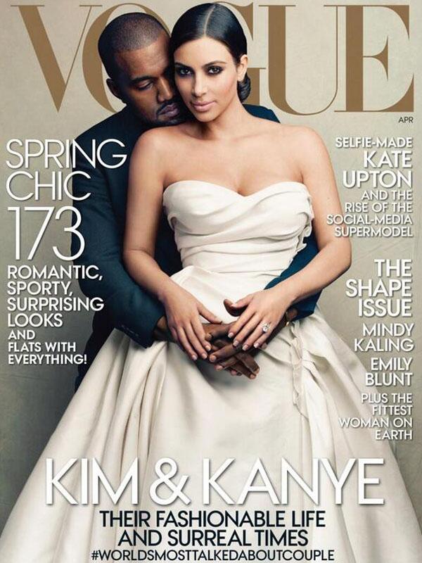 Kim kardashian kanye west vogue