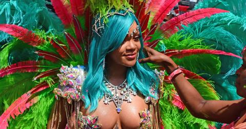 Rihanna Boobs Butt Barbados Costume Photos Long