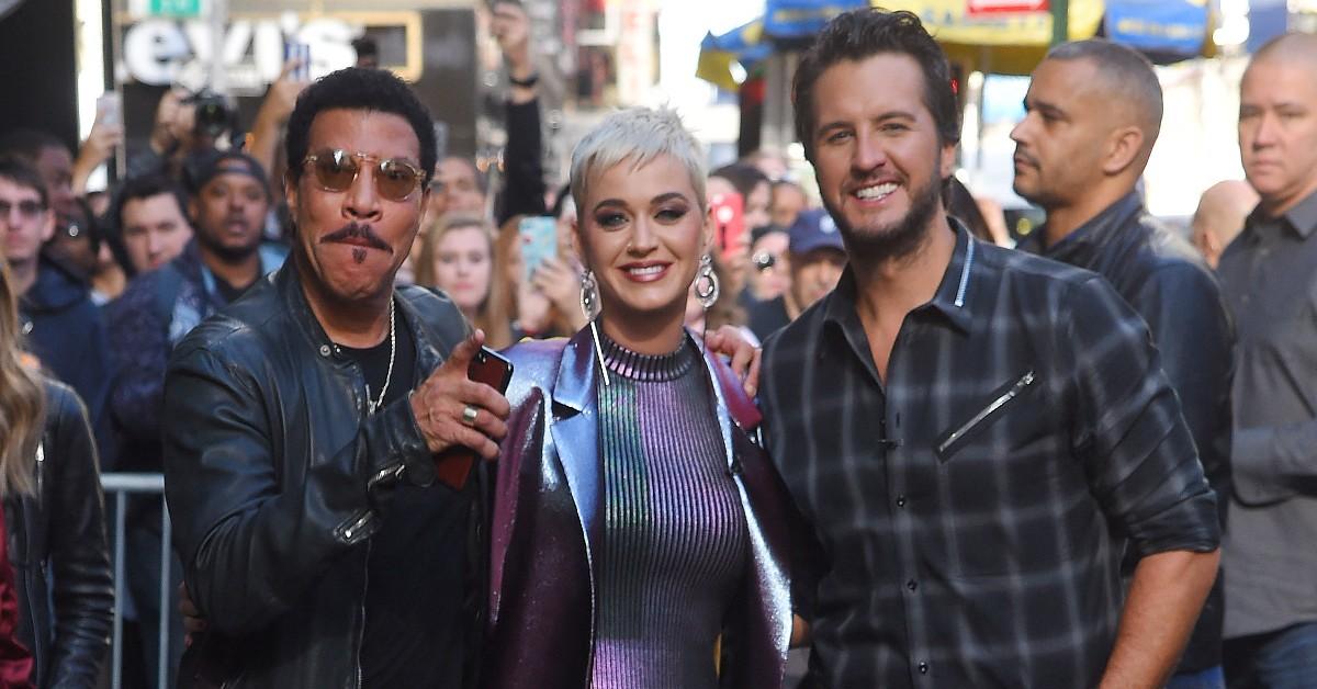 Photo of Katy Perry, Luke Bryan and Lionel Richie.