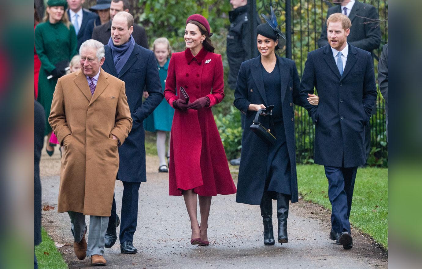 The Royal Family Attend Church On Christmas Day