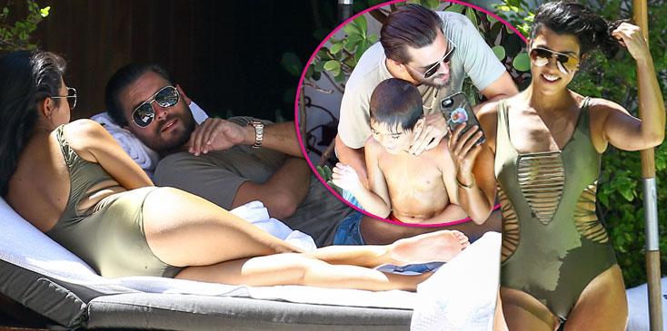 kourtney kardashian pool date kids