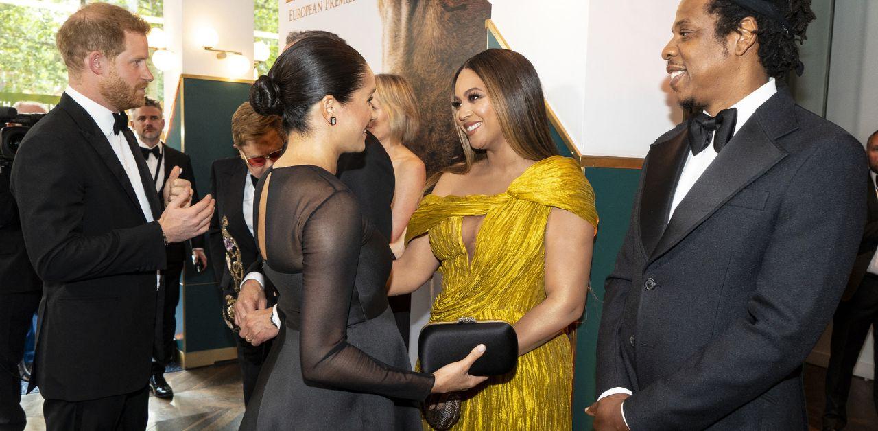 meghan markle awkwardly pitched herself work with beyonce  film premiere