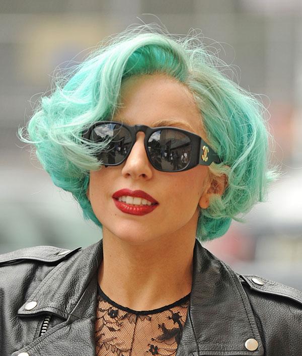 Lady Gaga Blue Hair