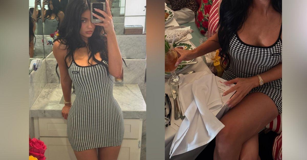 image of The Khy founder wore a tight dress that showed off her curves.