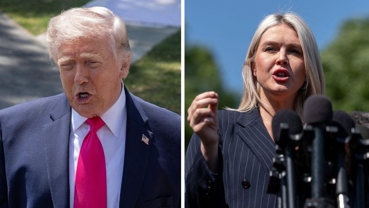 image of Donald Trump told the press he hopes the cases are 'random.'