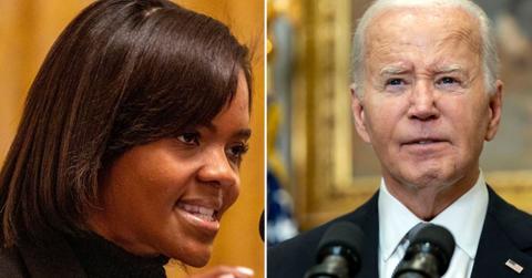 Composite picture of Candace Owens and Joe Biden.