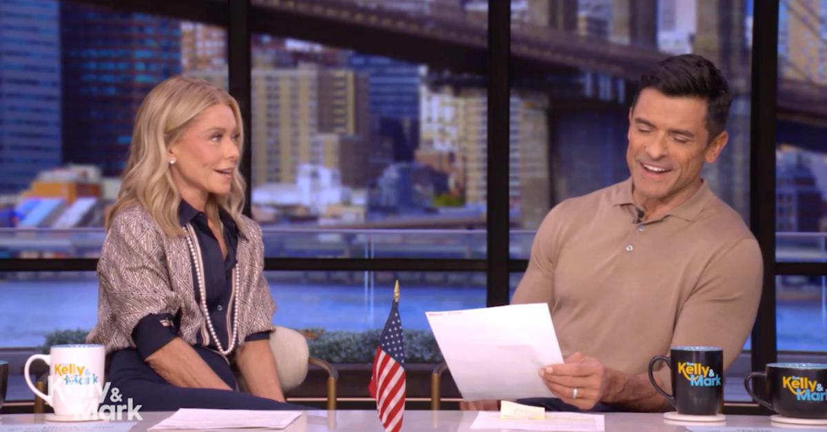 Image of Kelly Ripa and Mark Consuelos met on the set of 'All My Children.'