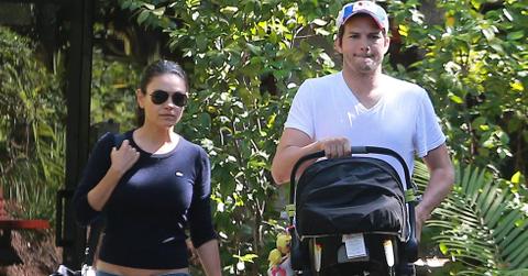 Exclusive… Mila Kunis & Ashton Kutcher Visit Some Friends With Baby Wyatt **NO WEB USE W/O PRIOR AGREEMENT**