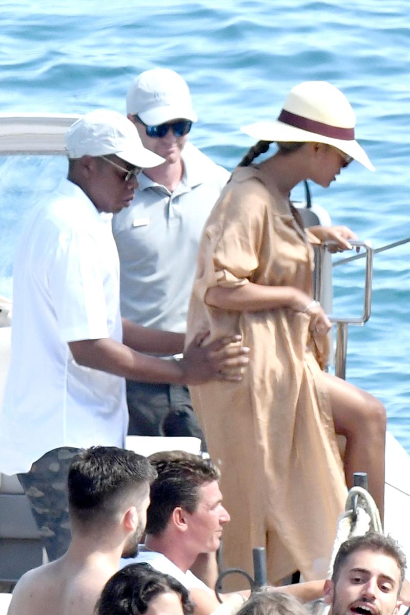 Beyonce and Jay Z enjoy family time with daughter Blue Ivy on a boat in Italy