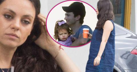 mila kunis pregnant baby bump tired