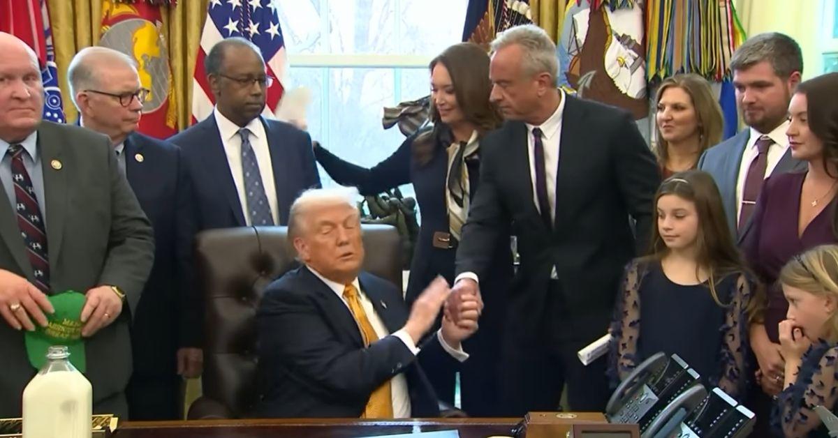 image of The moment happened during a milk policy signing.