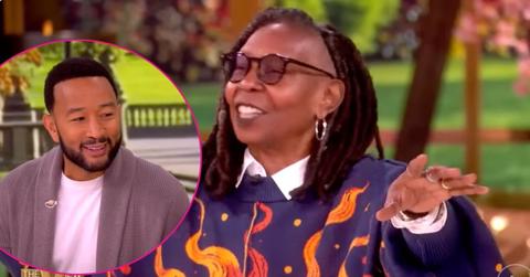Composite photo of John Legend and Whoopi Goldberg
