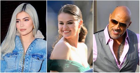 kylie jenner selena gomez dwayne johnson