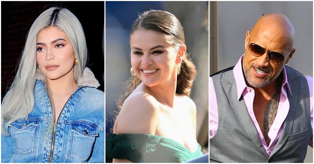 kylie jenner selena gomez dwayne johnson