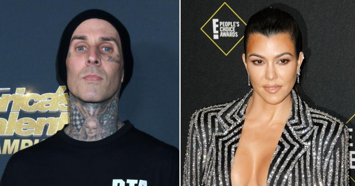 travis barker kourtney kardashian show off for the cameras with steamy makeout sesh ufc  celebrity couples