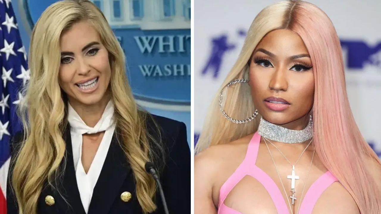 Image of Minaj's most recent appearance with the POTUS sparked rumors that she will succeed Katie Zacharia as Press Secretary.