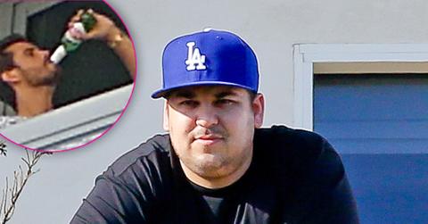 *EXCLUSIVE* An Overweight Rob Kardashian resurfaces in Malibu