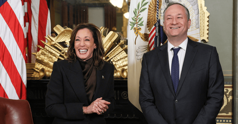 Image of Doug Emhoff celebrated Kamala Harris with a heartfelt birthday selfie.